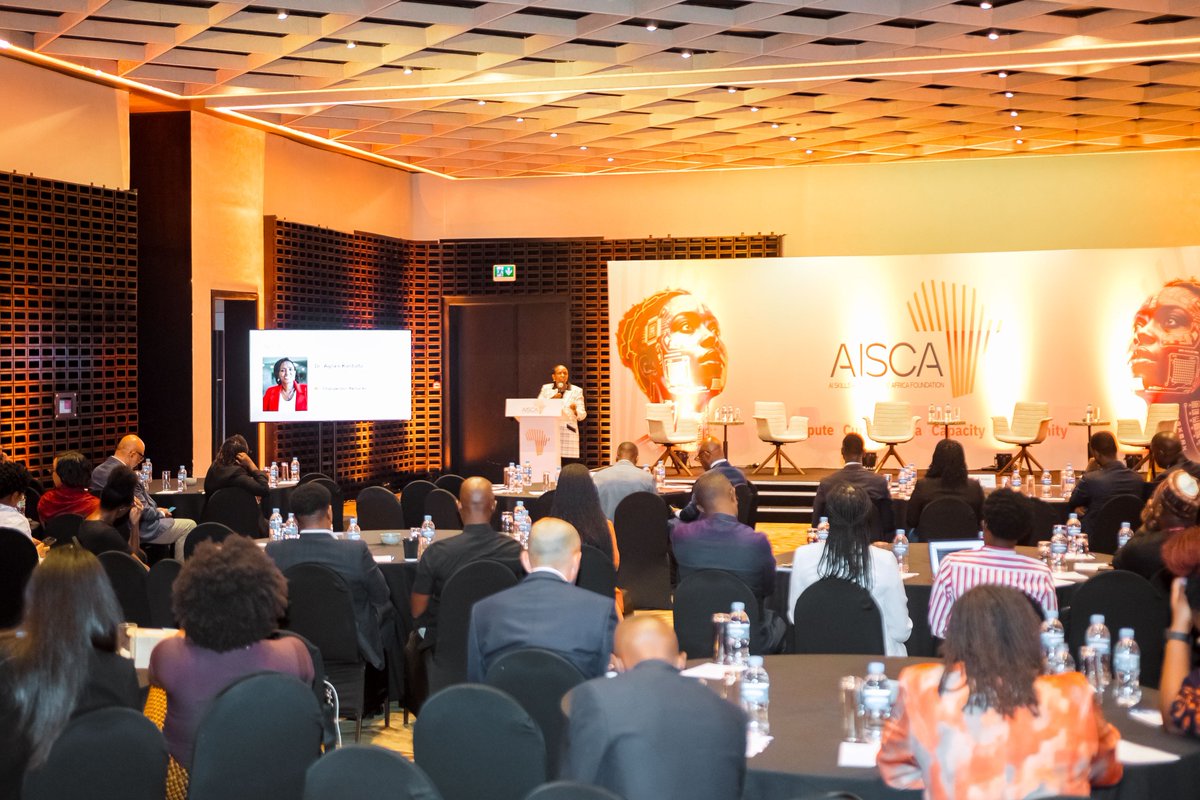 AISCAfrica's tweet photo. Our Board Chair of Trustees, Dr. Agnes Kalibata, @Agnes_Kalibata, emphasized that Africa must move beyond consumption and help define how AI works for the continent, with AISCA serving as the “connectivity tissue” driving that future. #SovereignCompute #ComputeForGood https://t.co/yft461ORxm