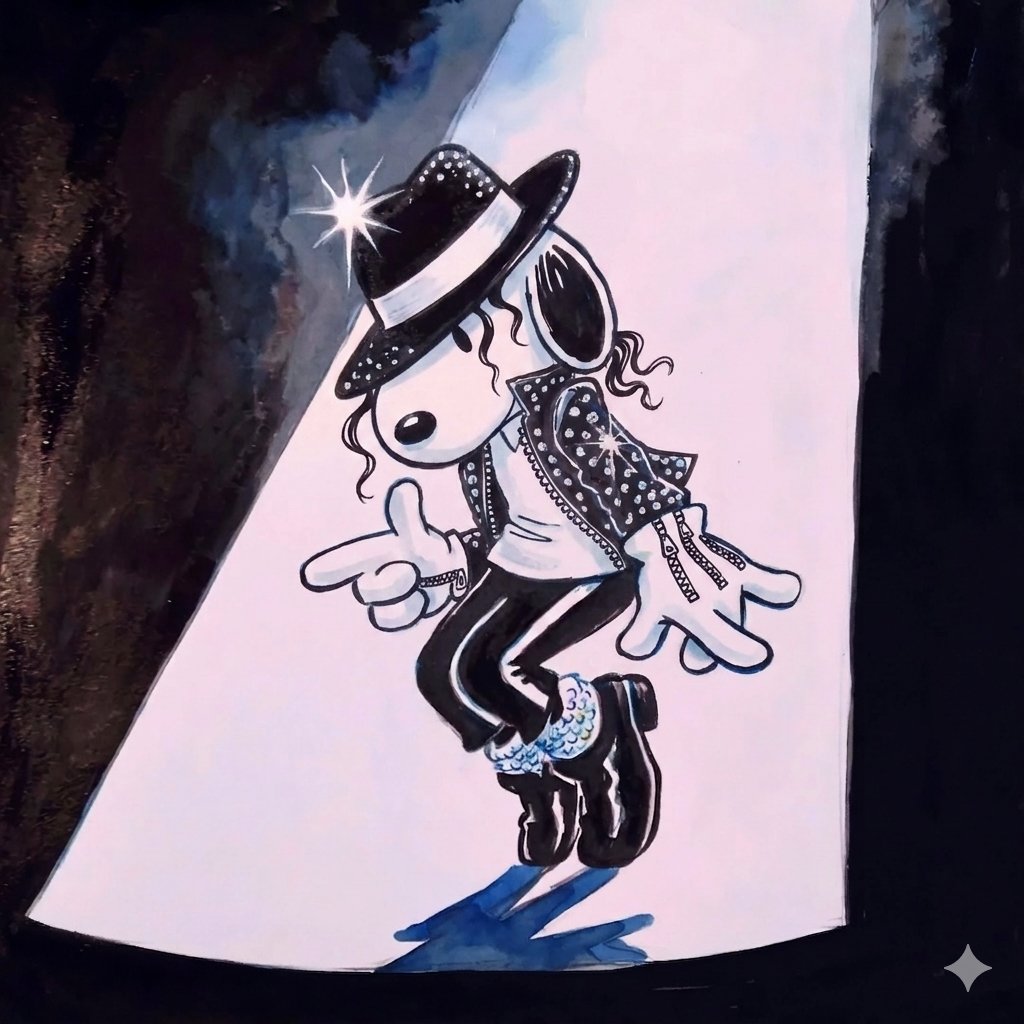 Snoopy loves Michael Jackson😁♥️ #Peanuts #スヌーピー #Snoopy