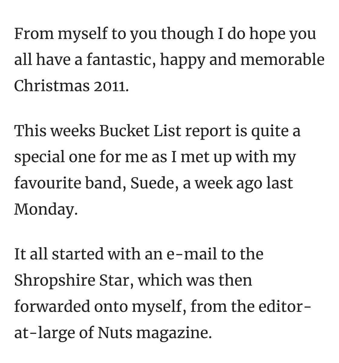 BrettA_Daily's tweet photo. [Day 29] A Suede version of "The Bucket List": a story about Suede's special performance for a terminally ill fan.
#suede #brettanderson #simongilbert #matosman #richardoakes #neilcodling https://t.co/CBrJMgEobn