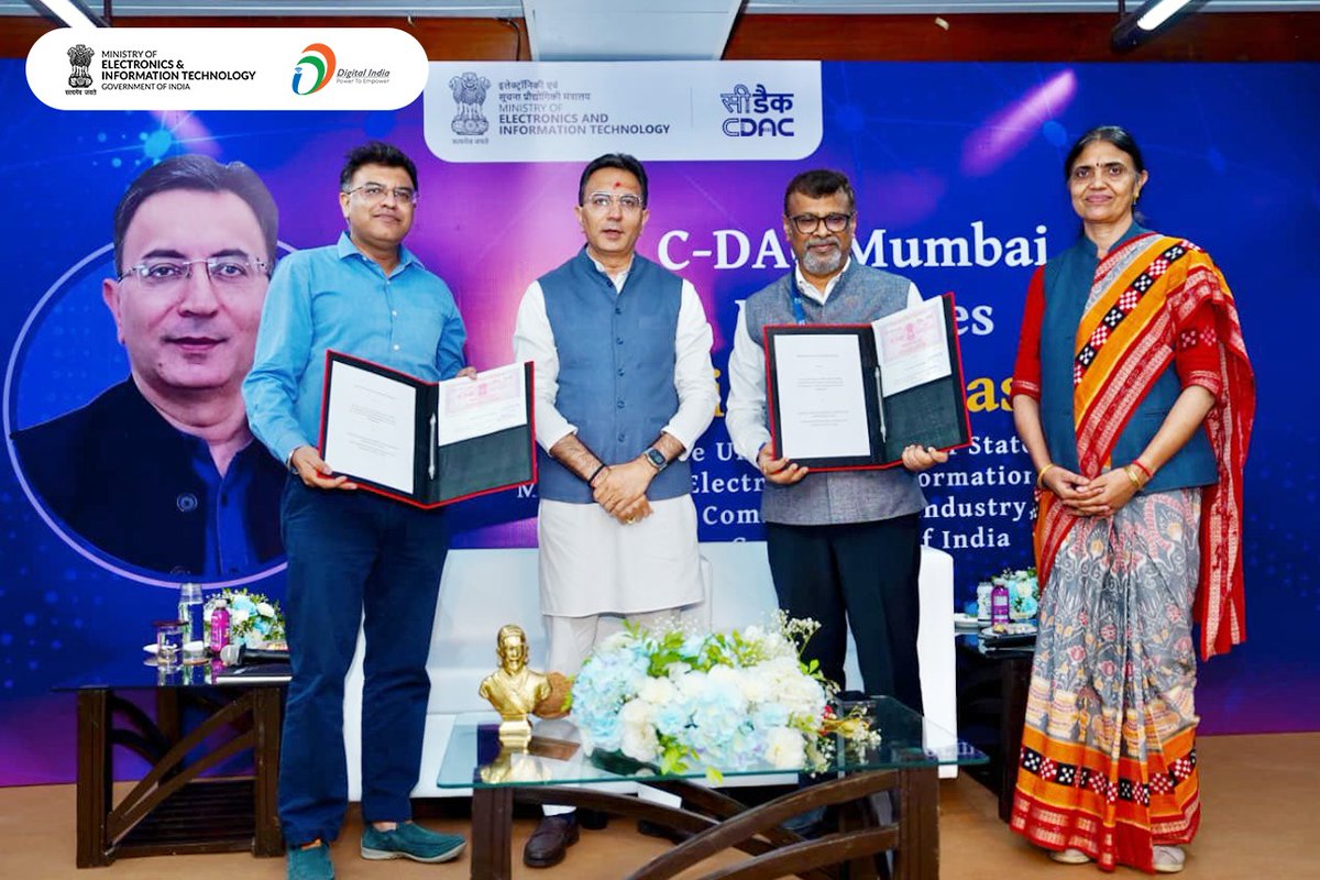 _DigitalIndia's tweet photo. "माननीय प्रधानमंत्री श्री @narendramodi जी के नेतृत्व में हमारा लक्ष्य स्पष्ट है — भारत में बनी तकनीक, भारत के लोगों के लिए और दुनिया के लिए।"
- Shri Jitin Prasada, Hon'ble MoS, MeitY
#AatmanirbharBharat #ViksitBharat2047 #CDAC #DigitalIndia @JitinPrasada @AshwiniVaishnaw https://t.co/6naC1xbTwZ