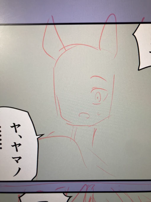 ←これのままペン入れして4分でこれ→
(描き慣れたキャラじゃなきゃ出来ない描き方) 