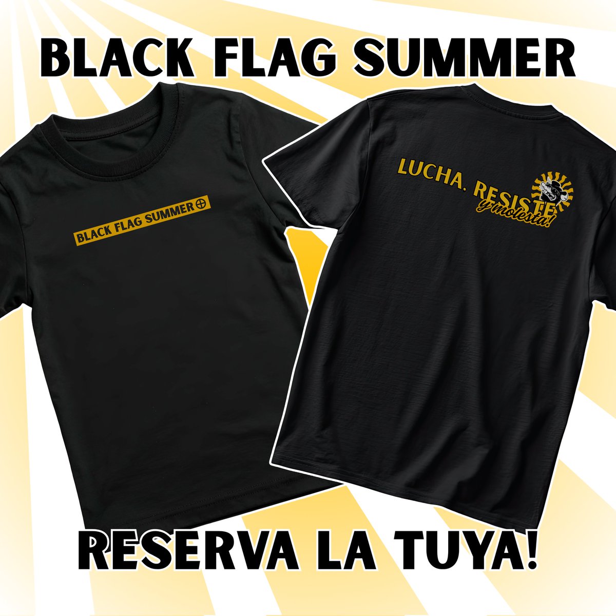 blackflagbrand_'s tweet photo. 🏴 Ya están disponibles para reservar las camisetas del verano!

💵 Precio: 16€

📅 Fecha límite para reservar: lunes 1 de junio

👕 Con dos colores a elegir.

⚔️ Lucha, resiste... y molesta!

#blackflagsummer #whiteboysummer #wbs https://t.co/IT5dgVIV8v