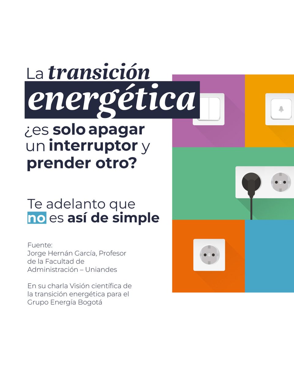 AdmonUniandes's tweet photo. La transición energética no es un interruptor que se apaga y se prende; es un cambio estructural que requiere décadas de planeación, tecnología e infraestructura. 

El profesor Jorge Hernán García, del área de Sostenibilidad, analiza los desafíos de seguridad, equidad y sostenibilidad que enfrentamos, especialmente en el contexto colombiano, donde la dependencia del agua nos hace vulnerables.

Los invitamos a ver la charla completa en el link: https://t.co/0wXONDCnRQ

#JorgerHernánGarcía #AdminUniandes #TBT
