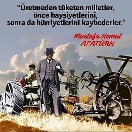 TOPRAK_2_'s tweet photo. Ülkemiz şu iki şeyin ülkesidir: Biri çiftçi diğeri asker. Biz çok iyi çiftçi ve asker yetiştiren bir ulusuz. İyi çiftçi yetiştirdik, çünkü topraklarımız çoktur.
İyi asker yetiştirdik, çünkü o toprakları isteyen düşmanlar çoktur...bundan sonra da daha iyi çiftçi ve asker olacağız. Ancak bundan sonra asker oluşumuz artık eskisi gibi başkalarının hırsı, şanı, şöhreti ve keyfi için değil; yalnız ve yalnız bu aziz topraklarımızı korumak içindir.
#MUSTAFAKEMALATATÜRK
*Emeğiyle, alınteriyle üreten, toprağı yalnız bırakmayan tüm çiftçilerimizin,
#14Mayıs 
#DünyaÇiftçilerGünü kutlu olsun..✍️
Bugün "yenilenebilir enerji" diye konuştuğumuz teknolojinin temellerini, Gazi Mustafa Kemal Atatürk tam 92 yıl önce Atatürk Orman Çiftliği'nde attı.
1934 yılında, Türkiye petrol bakımından dışa bağımlı kalmasın diye AOÇ'de bitkisel yağlardan yakıt üretimi için deneyler başlatıldı. Bitkisel yağlarla çalışan ilk traktörler o toprakların üzerinde sürülürken amaç tek bir şeydi: TAM BAĞIMSIZLIK!
Atatürk sadece bugünü değil, yüzyıl sonrasını gören bir liderdi. Eğer bu hamleler sürdürülebilseydi, bugün Türkiye enerji teknolojilerinde dünyanın en öncü ülkelerinden biri olacaktı.
“Köylü milletin efendisidir!" diyerek üretimin ve emeğin değerini en yüce makama koyan Gazi Mustafa Kemal Atatürk'ün izinde; toprağa bereket katan, gece gündüz demeden çalışan tüm çiftçilerimizin 14 Mayıs #DünyaÇiftçilerGünü kutlu olsun.
Saygıyla ve minnetle anıyorum...🇹🇷🇹🇷🌿☘️🇹🇷🙏