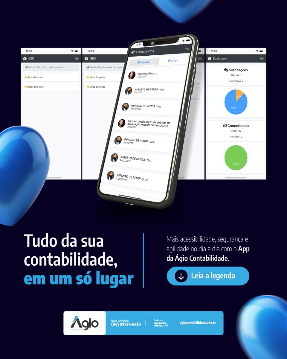 AgioContabil's tweet photo. Sua contabilidade mais prática e acessível 📲

Com o App Ágio, você acompanha documentos, comunicados e solicitações de qualquer lugar.

#ContabilidadeDigital #Tecnologia #ÁgioContabilidade https://t.co/QDOGtkbHKR