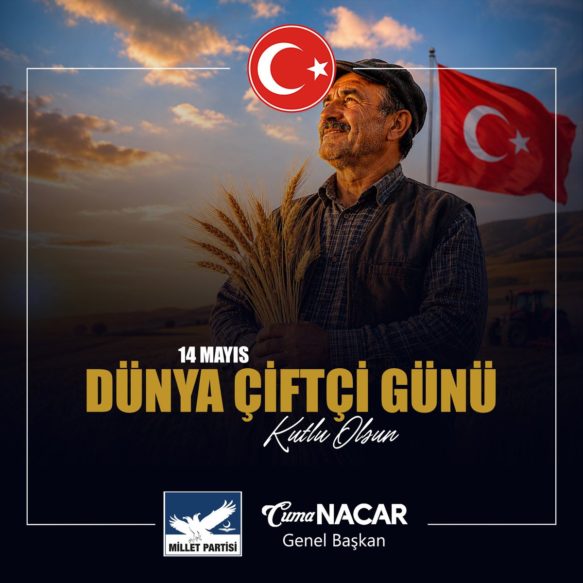 CumaNacarMP's tweet photo. Çiftçimiz; üretimin, bereketin ve milletimizin gıda güvencesinin en büyük teminatıdır.
Çiftçimizin güçlenmesi ve kalkınması, ülkemizin geleceğine sahip çıkmak demektir.

Bu anlayışla; MİLLÎ TARIM REFORMU ile yalnızca çiftçimizin emeğini, alın terini ve geleceğini korumayı değil, aynı zamanda Türkiye’nin yarınları için vazgeçilmez olan üretim gücünü ayağa kaldıracağımızı taahhüt ediyoruz.