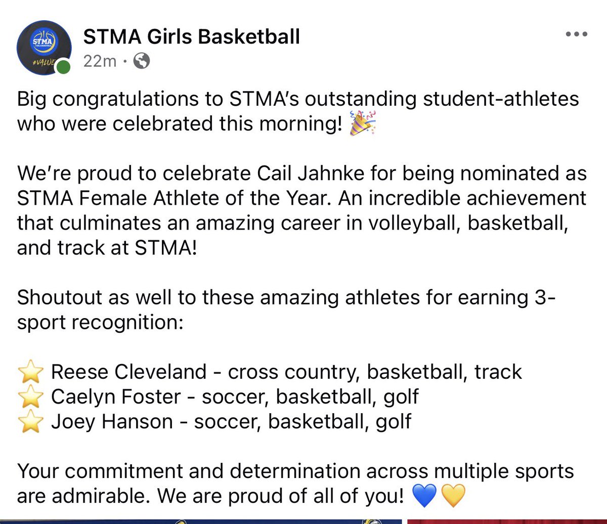 stmaknightsgbb's tweet photo. Big congratulations to STMA’s outstanding student-athletes who were celebrated this morning! 🎉 https://t.co/LICmU5NO89