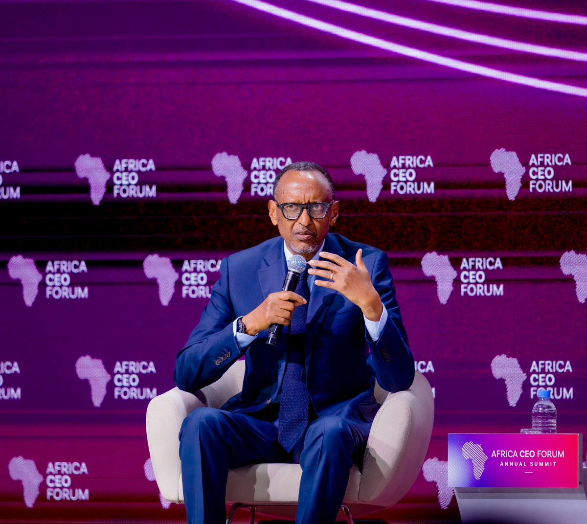 ChanellaMc68301's tweet photo. President Kagame continues to position Rwanda as a trusted hub for Africa’s growth and dialogue as Kigali hosts the #AfricaCEOForum2026. 
Under his leadership, Rwanda keeps setting the standard for visionary governance, innovation, and investment across Africa. #ACF2026 https://t.co/JkhBiqEKIn