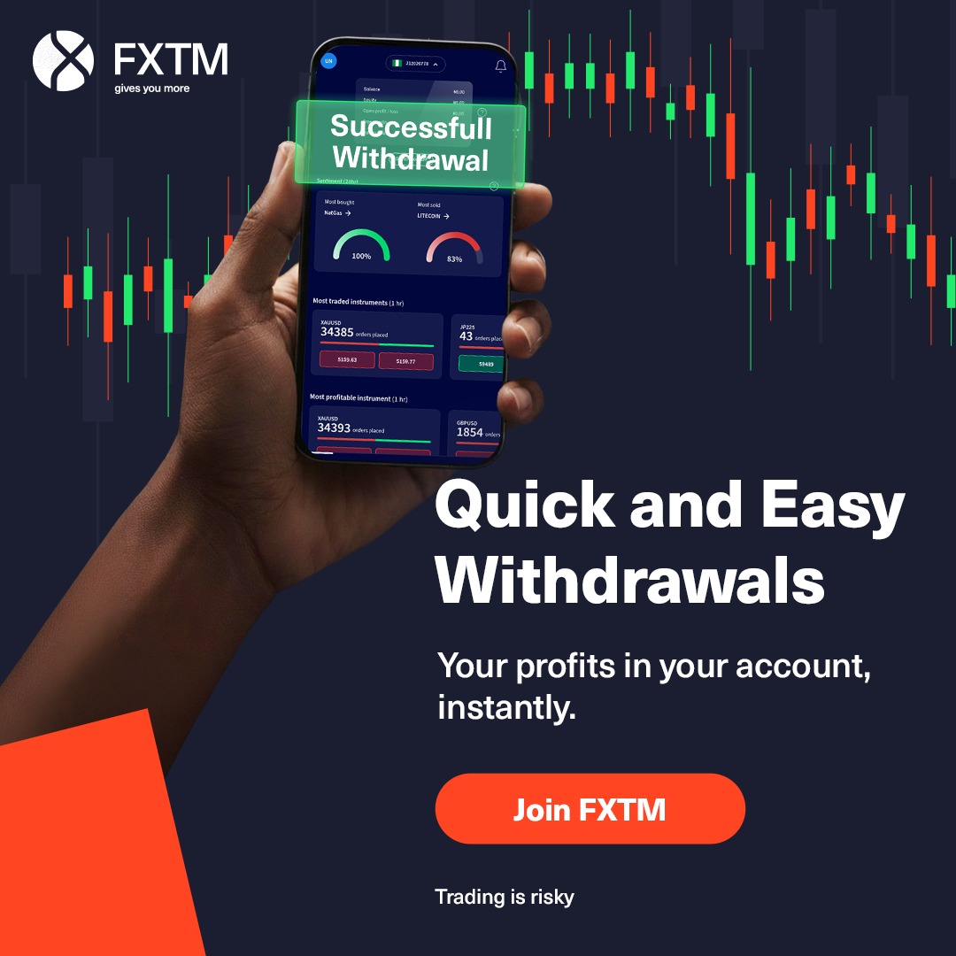 fxtmglobal's tweet photo. Get your profits faster.
Quick and easy withdrawals with FXTM.
👉 Join FXTM