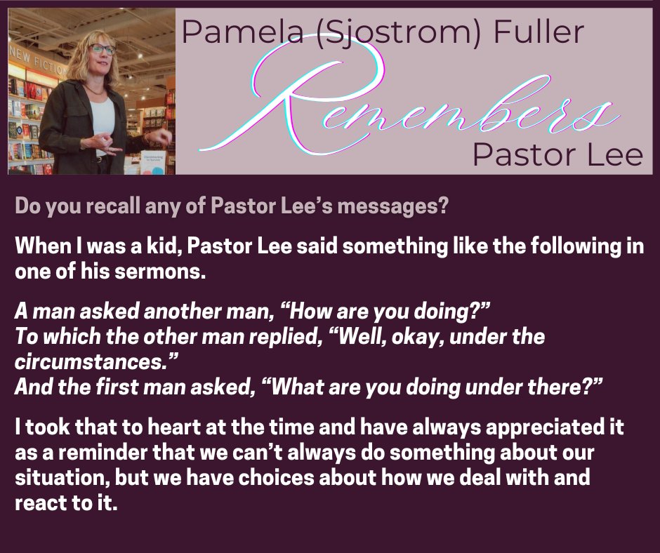 KeepMainThing's tweet photo. Last week we read Dar Sjostrom's memories of Pastor Lee. Today her daughter, Pamela, shares one of hers. 
#ChristianPodcast #Memories #PastorLee #LelandEvenson https://t.co/KEhw9VFfIN