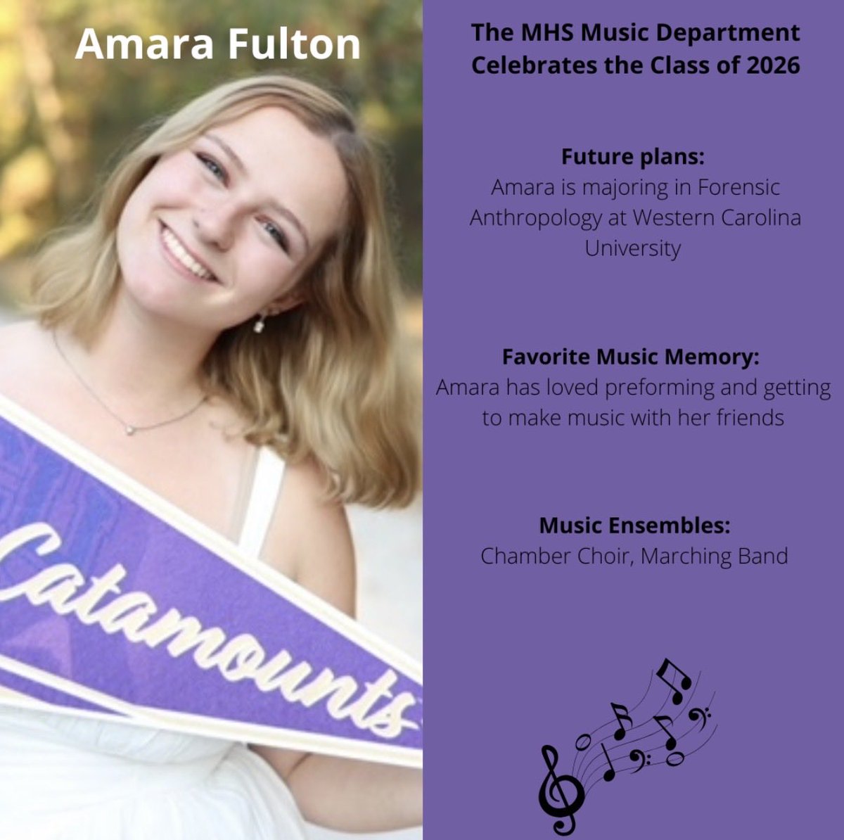 SagesBand's tweet photo. Celebrating the MHS Music Department, Class of 2026! Congratulations, Amara! #gosages https://t.co/4y8TBKyE4v