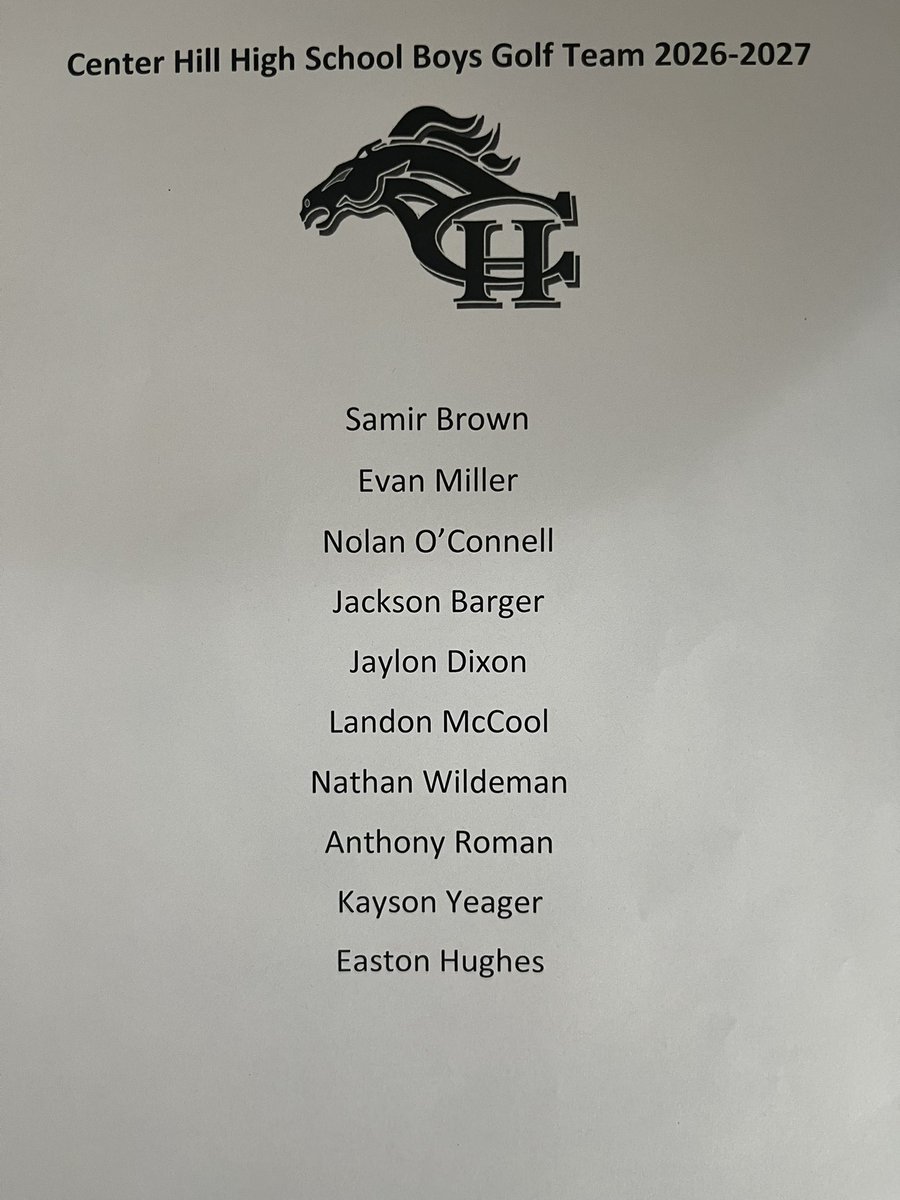 CHGolfTeam's tweet photo. 26-27 Boys Roster https://t.co/xVibnq0Ty1