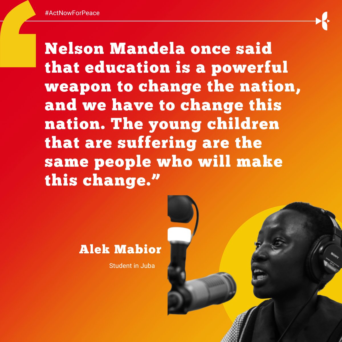 unmissmedia's tweet photo. #ActNowForPeace
#InvestInPeace
#OurCommonFuture
#A4P https://t.co/h43yg6Mbuy