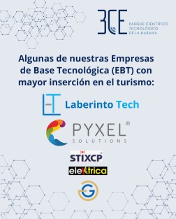 PCTHabana_3CE's tweet photo. En el marco de la Feria Internacional de Turismo, #FitCuba2026, el @PCTHabana_3CE presentó algunas de #EBT con mayor inserción en el turismo que reafirman su vocación de vincular la innovación tecnológica con el desarrollo del turismo en Cuba. https://t.co/IcnQRJJQsm