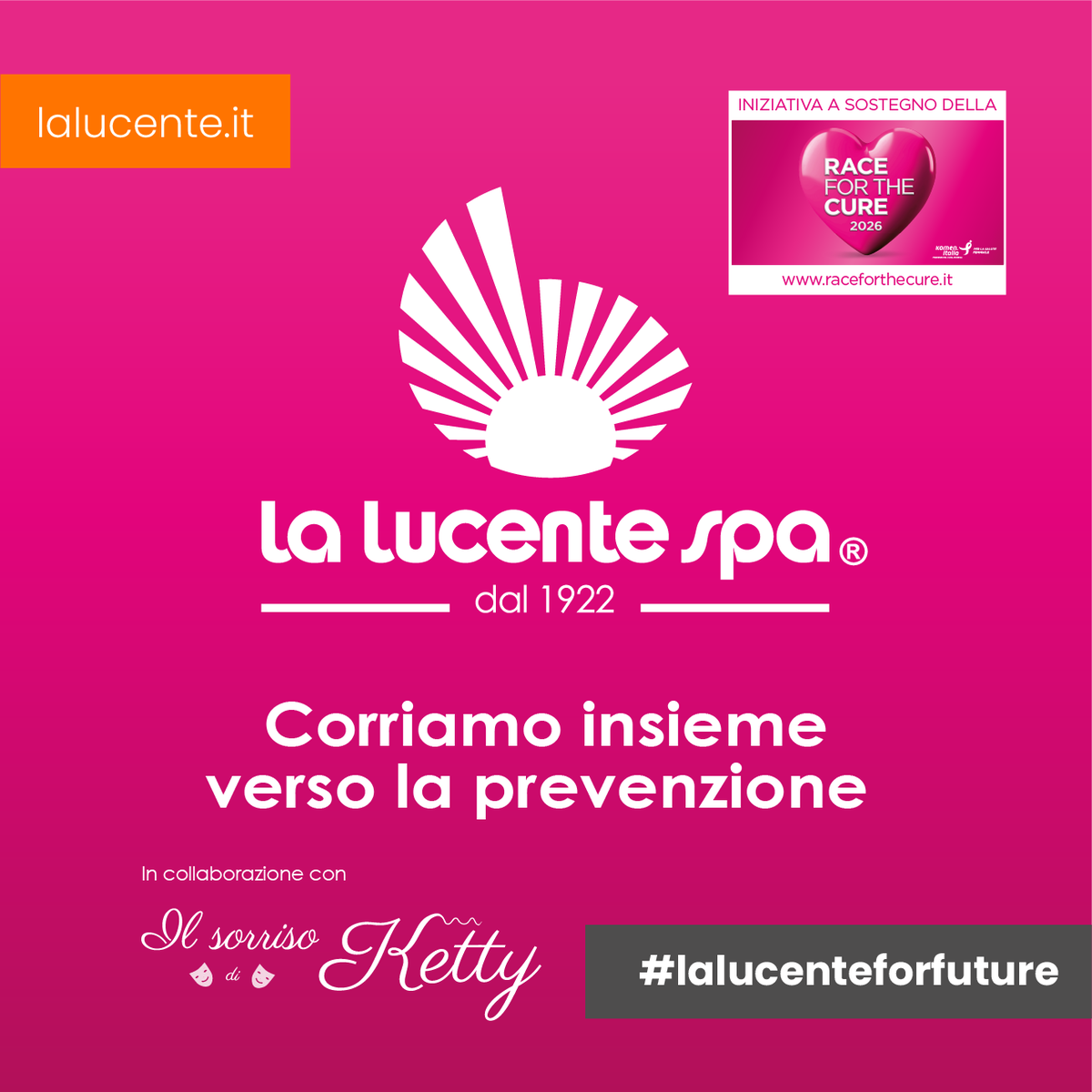 la_lucente's tweet photo. @la_lucente conferma il proprio sostegno alla #RaceForTheCure2026 con uno stand dedicato alla Consulenza Genetica Oncologica al Villaggio della Salute di Bari. 🎀💗
👉 Leggi il comunicato completo sul nostro sito: 
https://t.co/WX9TP0uFmY https://t.co/gHwatXCOjv