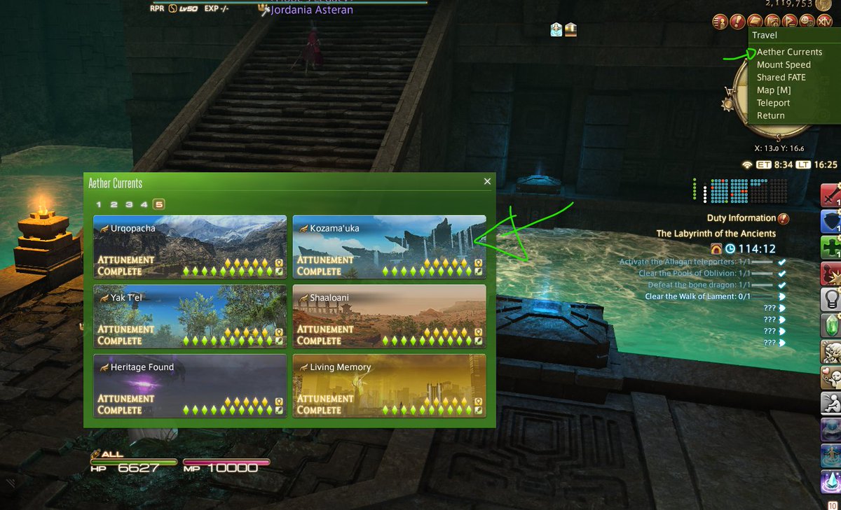 D_Kaiserg's tweet photo. @ErgoPixie You can check how many aether currents you need from the mission and how many you need to find on each map, and you should have a collection item called  compass that tells you the distance to the nearest Aether current https://t.co/sTbOhnM5iF