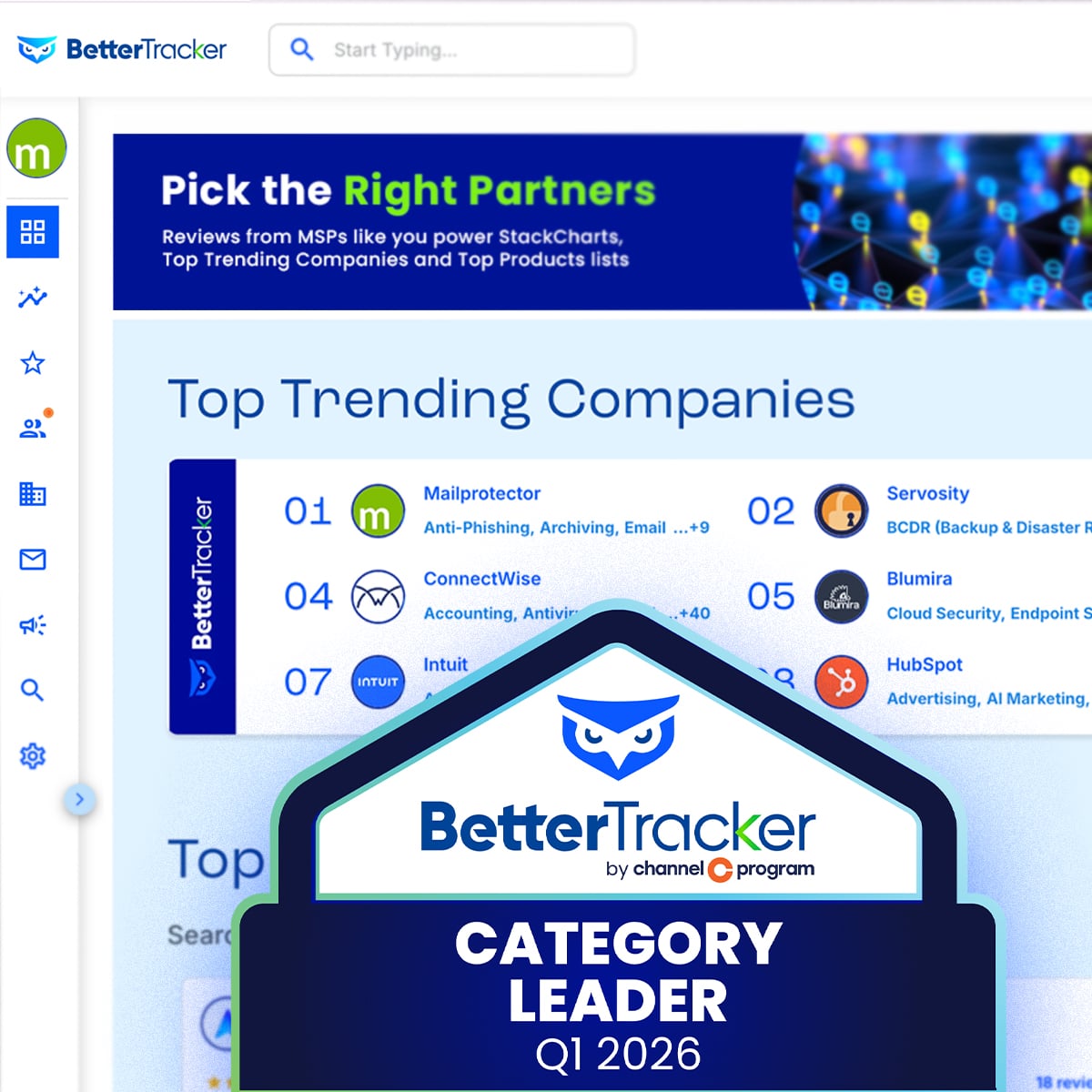 mailprotector's tweet photo. Twelve consecutive quarters as a Category Leader.

This one belongs to our Partners. They're the ones who put us amongst the highest-rated and most trusted providers on BetterTracker (by Channel Program). 

We don't take that for granted. Thank you! https://t.co/jwxB1VM4vr
