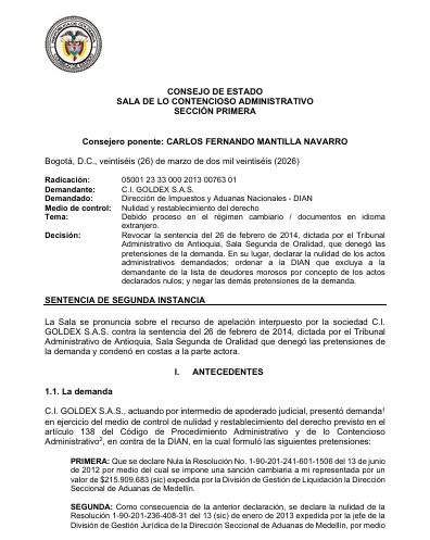 articulo20's tweet photo. SENTENCIA RECOMENDADA 🗣 

#Contencioso #Tributario

@ConsejodeEstado protege el derecho al debido proceso al exigir requisitos formales y probatorios para valorar documentos extranjeros, lo que determinó la nulidad de la sanción impuesta por la Dian

EXP: 05001233300020130076301 https://t.co/VoBwp8RnQp