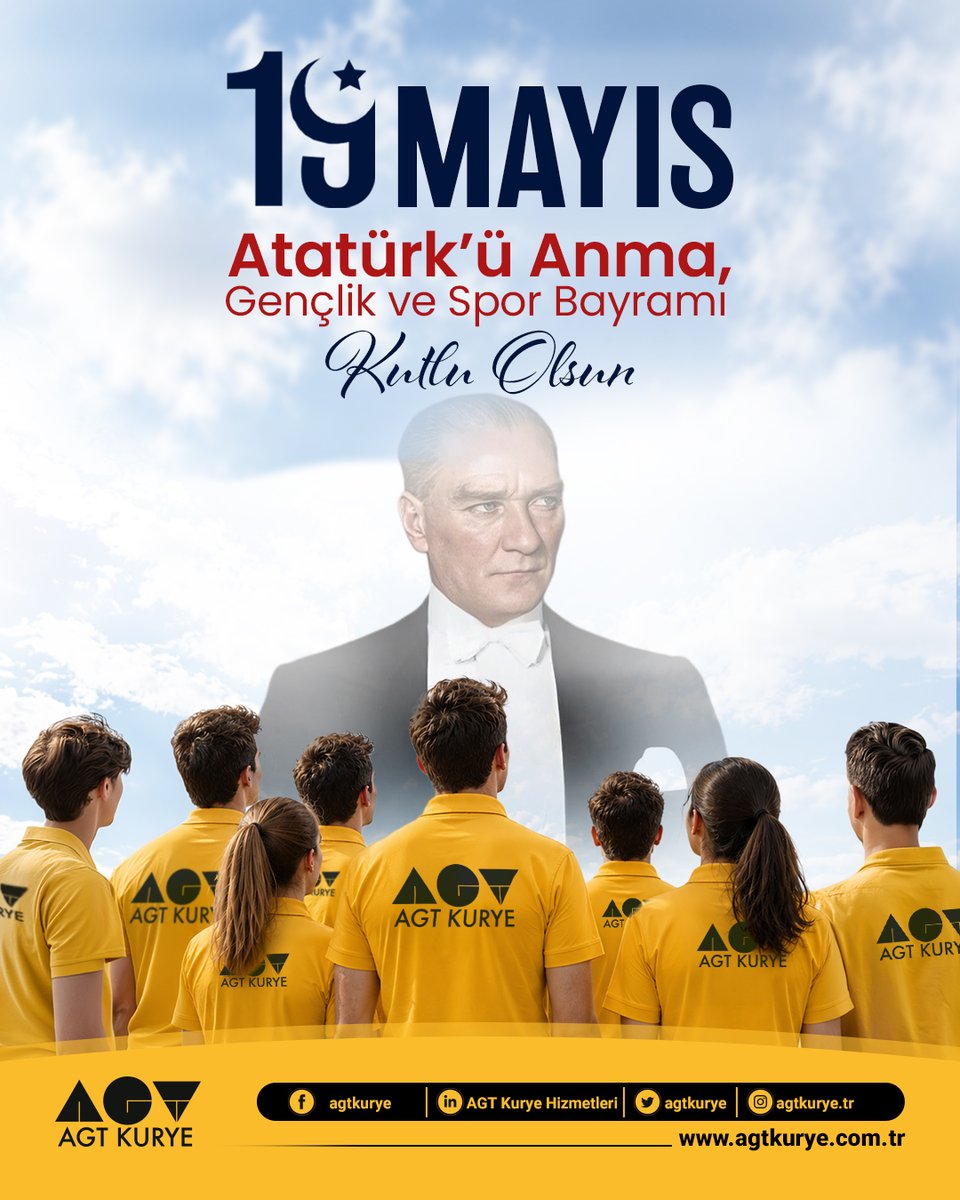 agtkurye's tweet photo. Adımların en güzeli 107 yıl sonra bile izinden gidilendir...

19 Mayıs Atatürk’ü Anma, Gençlik ve Spor Bayramı
kutlu olsun!

#19Mayıs #AtatürküAnmaGençlikveSporBayramı https://t.co/0Ozeeoouqf