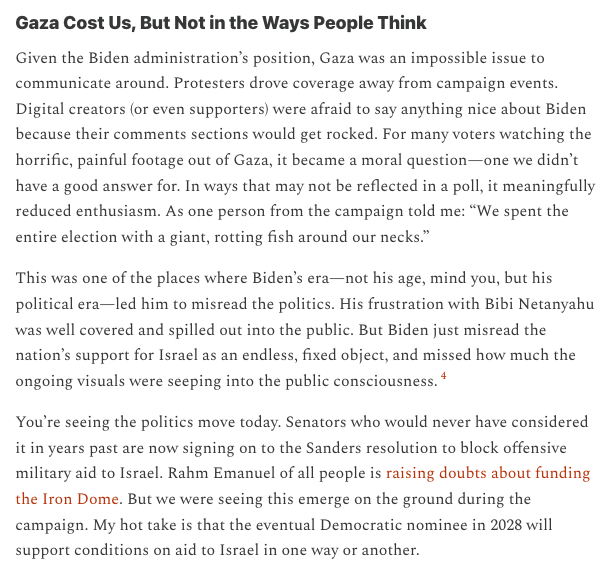 samstein's tweet photo. There is just SO much to chew on in this piece. The really important stuff is actually the diagnosis of the political internet economy (that's later in the item). But the autopsy stuff is important too. Here's just a sampling https://t.co/tKVhGpuSH1