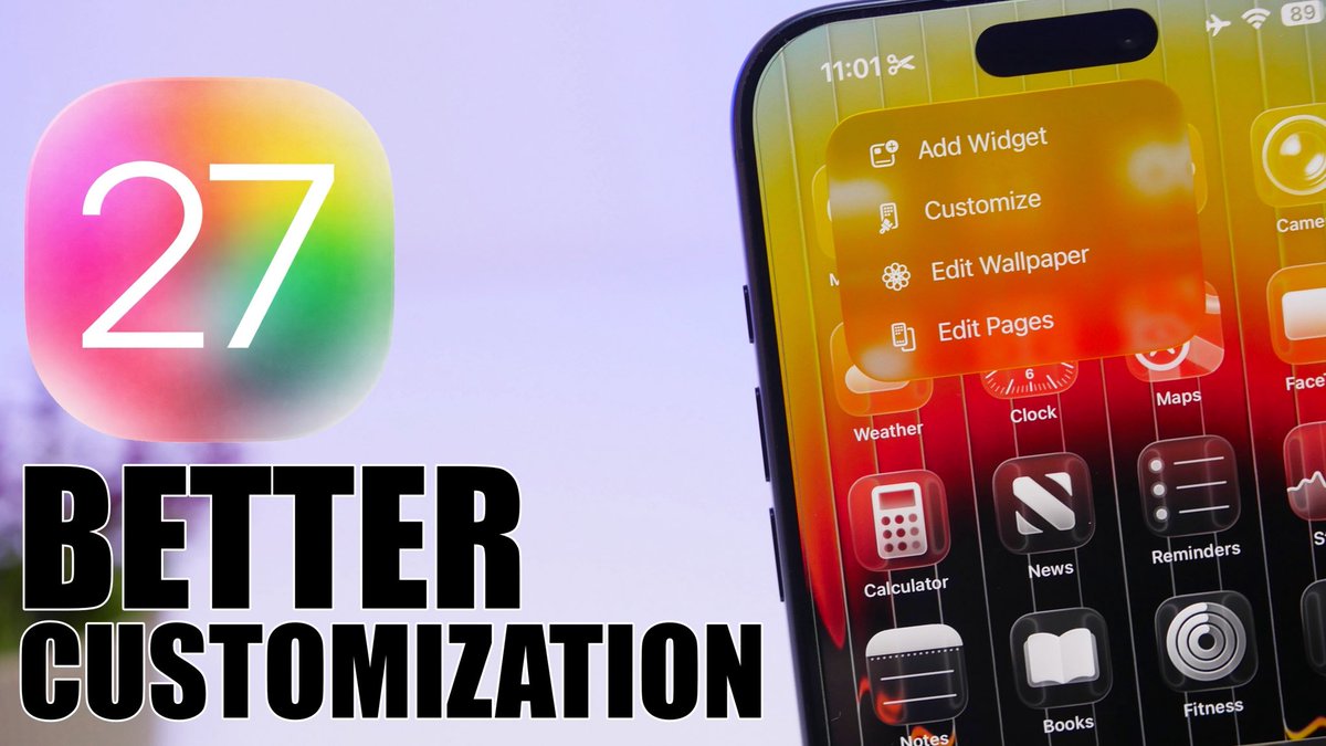 _ireviews_'s tweet photo. iOS 27 - NEW Customization Features LEAKED !

https://t.co/cb6hCerKOq https://t.co/RSHGO6HpEA