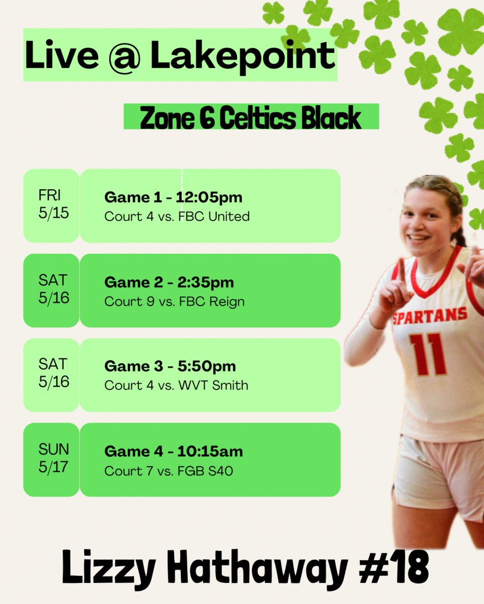 Lizzy_Hath11's tweet photo. LIVE! At Lakepoint! Tournament Schedule! https://t.co/HtqSqpDYB4