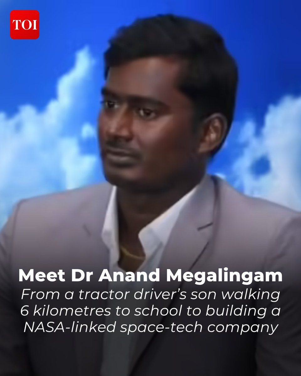 timesofindia's tweet photo. From a small rural hut in #India to invitations to high-level #NASA-linked programmes, Dr Anand Megalingam’s journey does not feel like a straight academic success story. 

Read to know 🔗 https://t.co/eLNln23jsE https://t.co/sdSGc3GRc4