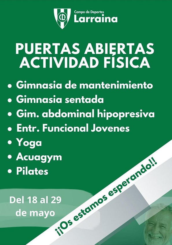 CDLarraina's tweet photo. 📣 ¡JORNADAS DE PUERTAS ABIERTAS! 💪🏽🧘‍♂️

📅 Del 18 al 29 de mayo, nuestras actividades dirigidas abren sus puertas para que cualquier persona interesada pueda venir a probar.
👇
https://t.co/W7l48vle9o https://t.co/zXLgpPeNpq