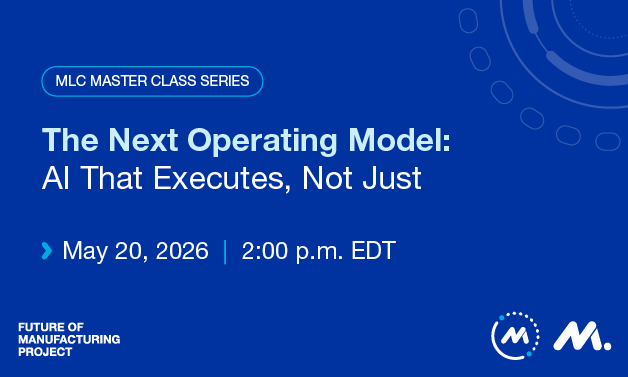 MfgExecutive's tweet photo. Most #manufacturing AI stops at insight.
Dashboards & alerts are useful, but what happens after the insight?
Join MLC & @Infor on 5/20 to explore #AI that coordinates & executes decisions.
Register: https://t.co/mZVzApBLZM
#Industry40 #IndustrialAI #FutureofMFG #MLCouncil https://t.co/Ar9VRuiriu