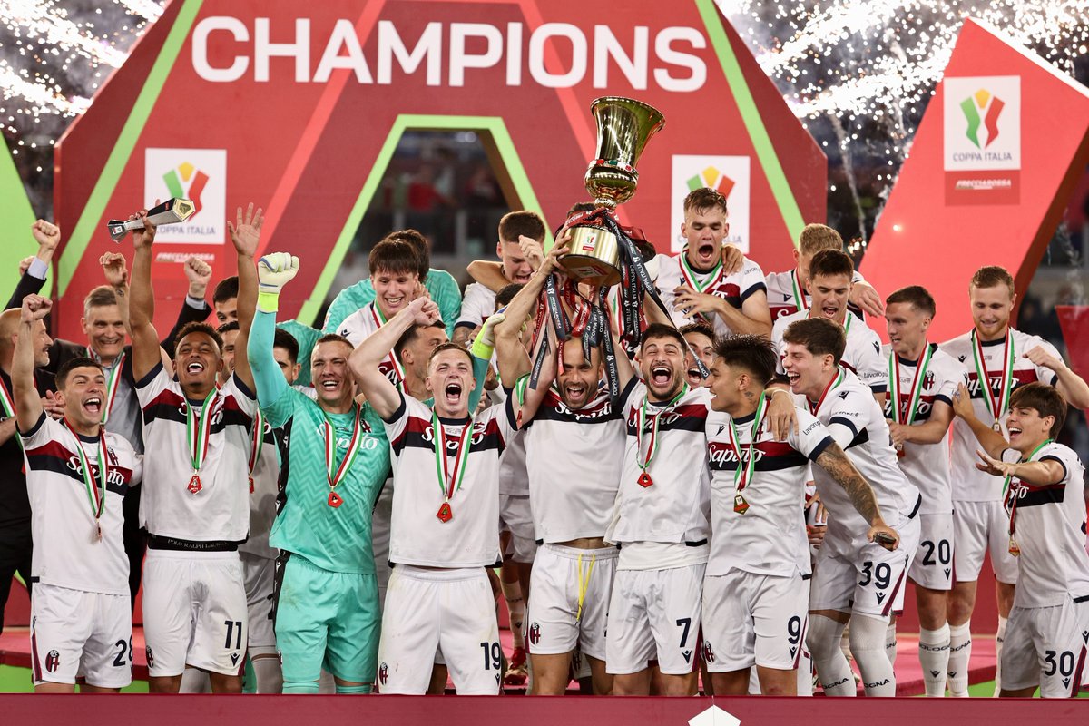 Bolognafc1909's tweet photo. 🇮🇹 𝐂𝐀𝐌𝐏𝐈𝐎𝐍𝐈 🇮🇹
14/05/2025 🗓️

#MilanBologna #CoppaItaliaFrecciarossa #WeAreOne https://t.co/xwcT9a2dT4