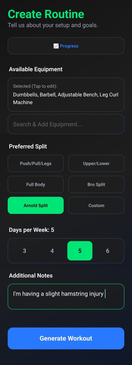 FlexTrack - Personalised Workout Plans & Tracking tweet media