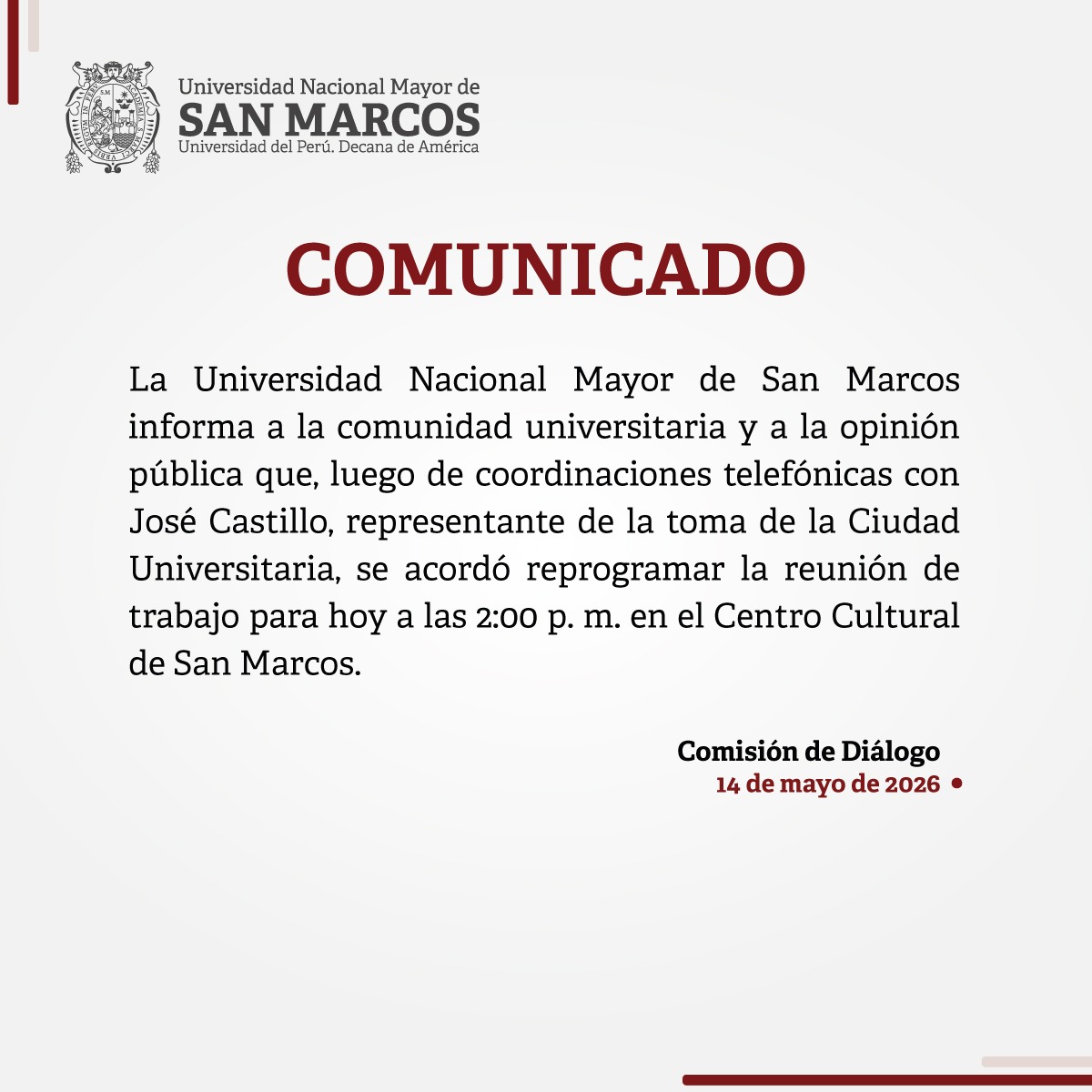 Universidad Nacional Mayor de San Marcos tweet media