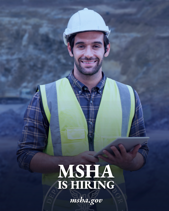 MSHA_DOL's tweet photo. ICYMI: We are hiring nationwide! Join the MSHA team and make a real-world impact by protecting the health and safety of miners across the country — helping ensure they return home to their families every day. Job openings are closing soon.

Apply today: https://t.co/us5DtnetoC https://t.co/eBYAiD3WeN
