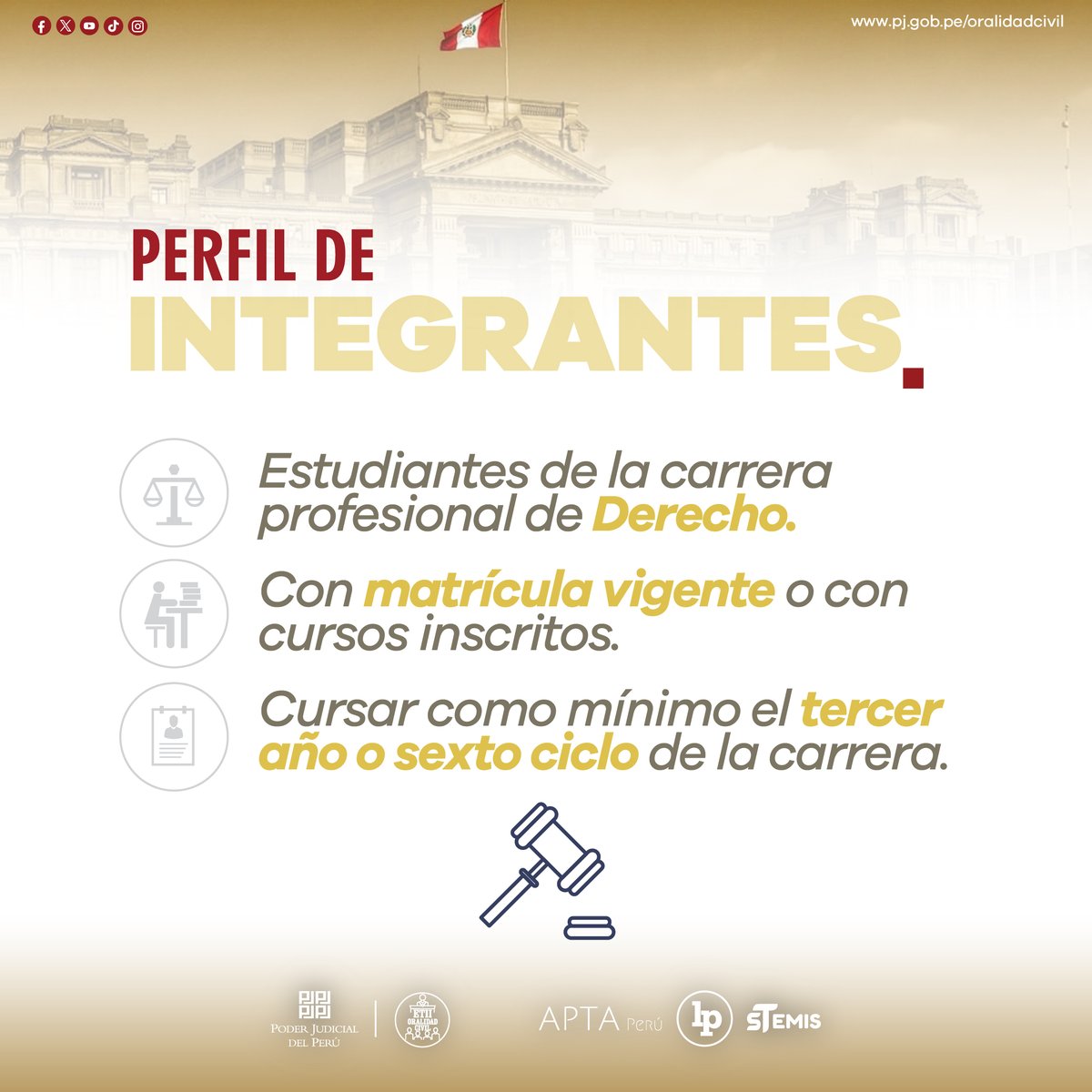 OralidadCivil's tweet photo. IV Concurso Nacional Interuniversitario de Litigación Oral Civil – 2026

¡Participa en la competencia de Derecho Civil más importante del país, organizada por el Poder Judicial del Perú!

#LitigaciónOralCivil2026
#ViveLaOralidadCivil
#IVCNILOC2026 https://t.co/15BtPkAIp8