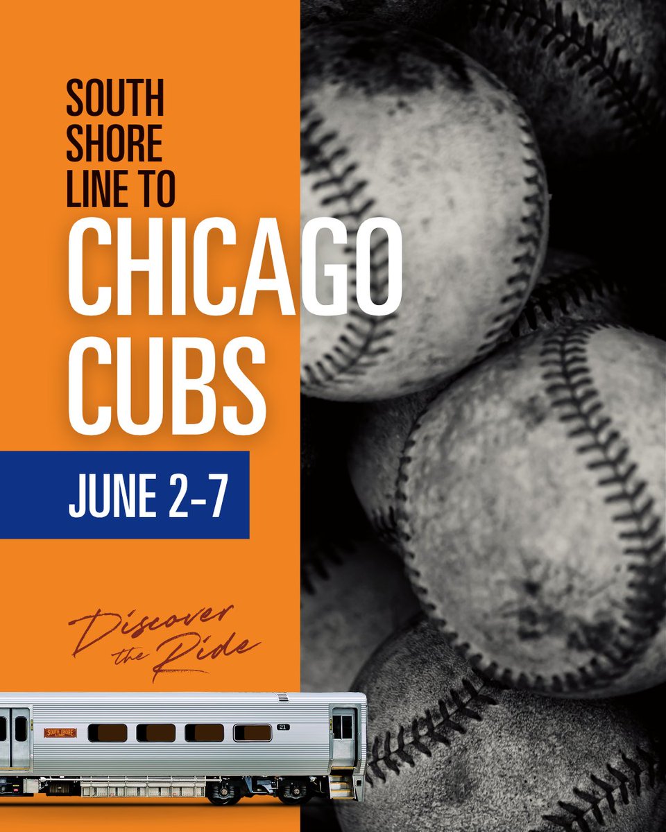 southshoreline's tweet photo. Cubs home games are on the calendar this June.

Heading to Wrigley Field June 2 - 7 to catch the Cubs take on the Athletics or Giants? Let the South Shore Line get you there without the stress of traffic or parking.

#SouthShoreLine #Cubs https://t.co/qNqgNJBra6