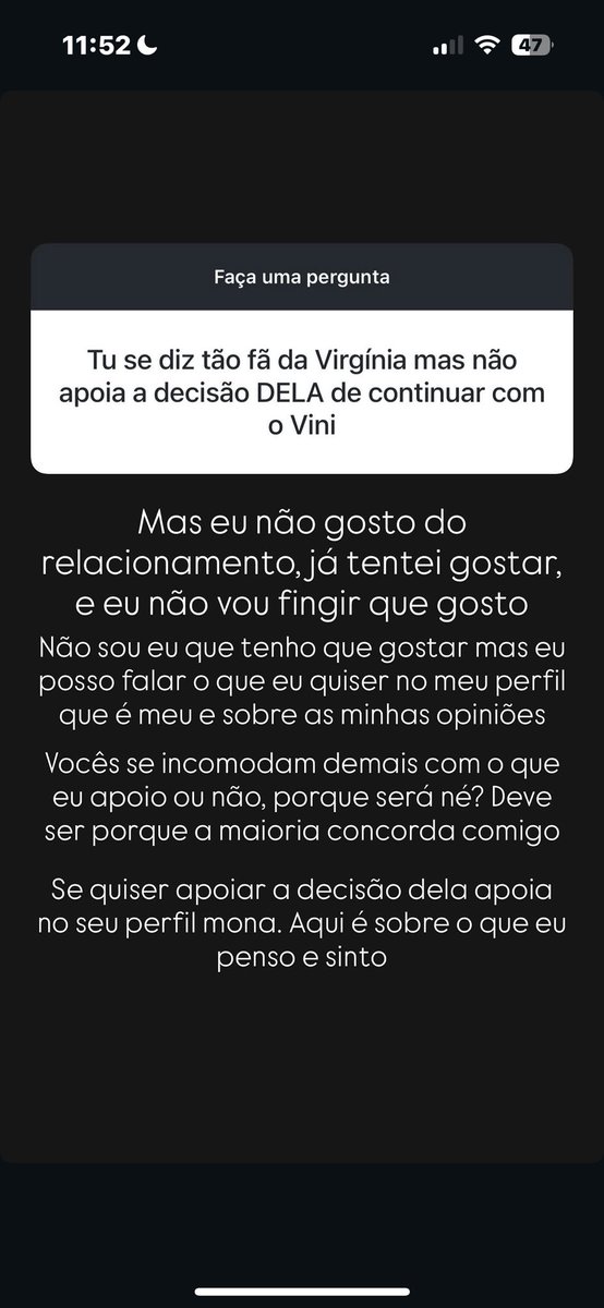 virlipeback's tweet photo. @VIVIBORASINCERA @jessitranquila ela explicou muito bem… vcs tem que entender que nem todo mundo é obrigado a entender decisões de suas inspirações na internet, ela disse que já tentou gostar mas não consegue. nem tudo é sobre racismo https://t.co/A5EgaQ7rkZ