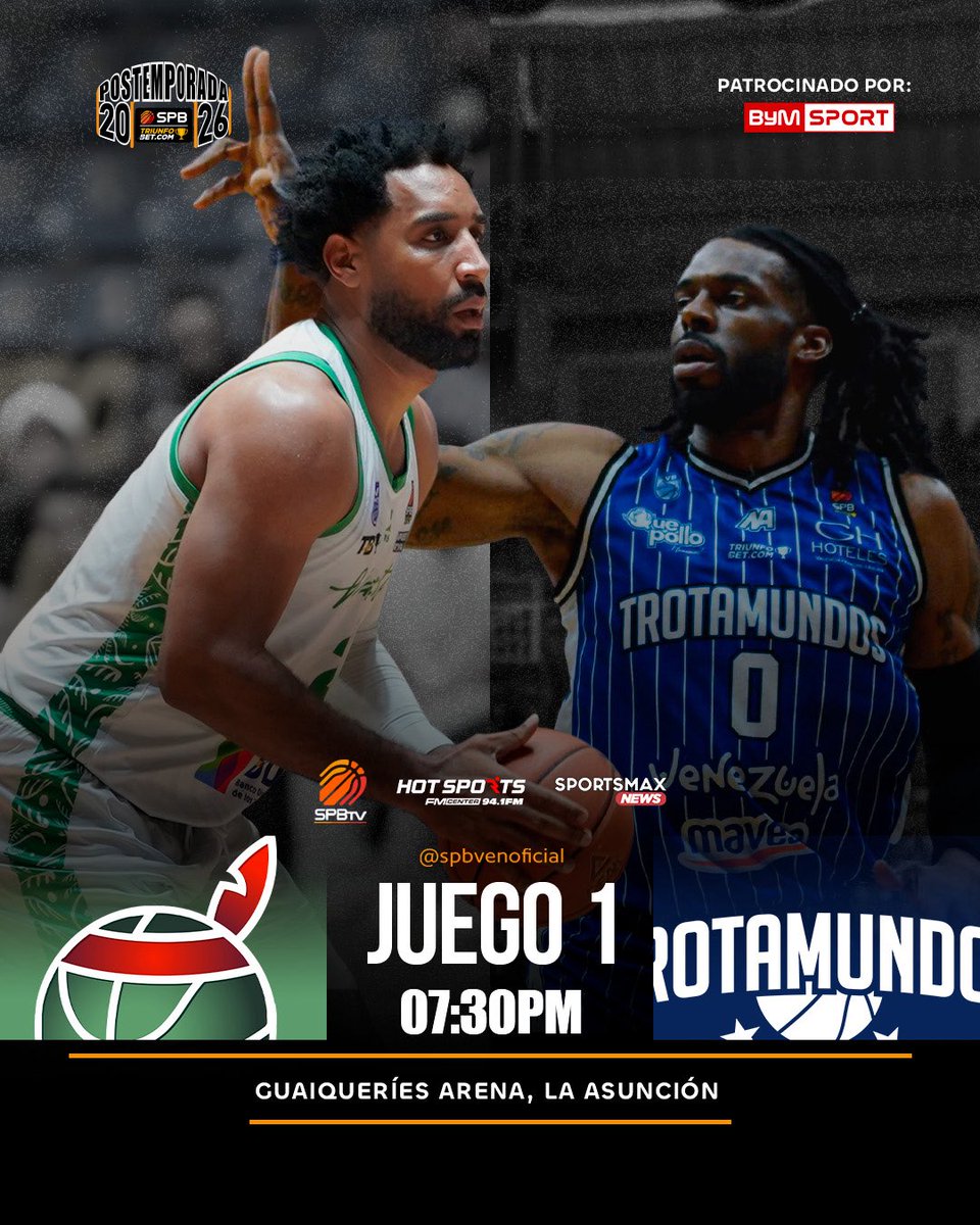 spbvenoficial's tweet photo. Se sube el telón de la postemporada 2026 🔥🔝

Maracaibo, Caracas, Miranda y Margarita serán las ciudades que albergarán la vibrante primera jornada de los Cuartos de Final, en la que 8 equipos empiezan su batalla para un cupo en las semifinales 

¿Se atreven a dar un pronóstico? https://t.co/qAKvBeKe3m