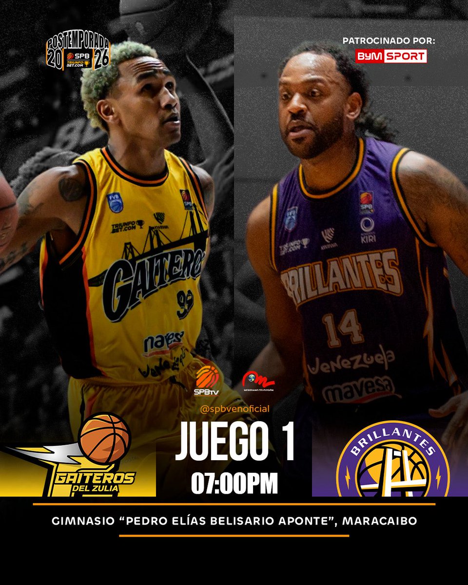 spbvenoficial's tweet photo. Se sube el telón de la postemporada 2026 🔥🔝

Maracaibo, Caracas, Miranda y Margarita serán las ciudades que albergarán la vibrante primera jornada de los Cuartos de Final, en la que 8 equipos empiezan su batalla para un cupo en las semifinales 

¿Se atreven a dar un pronóstico? https://t.co/qAKvBeKe3m
