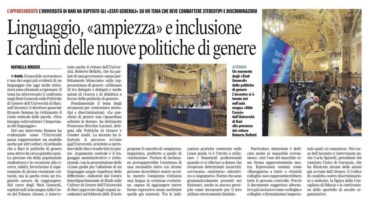 RMBDirenzo's tweet photo. Il maschile sovraesteso è uno dei segni più evidenti di un linguaggio che oggi molte istituzioni sono chiamate a ripensare. […] https://t.co/VLRpKE5vXT