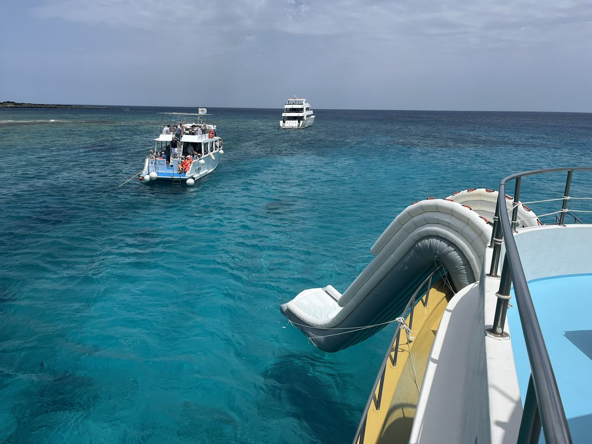 Ron_ejuleff's tweet photo. Lush boat trip from #Latchi to the #BlueLagoon #Akamas #Cyprus crystal clear warm waters and onboard #BBQ for lunch too! ๐๐๐โ๏ธ๐จ๐พ๐ ๐คฟ๐ @easyJet @BristolAirport @AtlanticaGroup https://t.co/cR4lQRtzLx