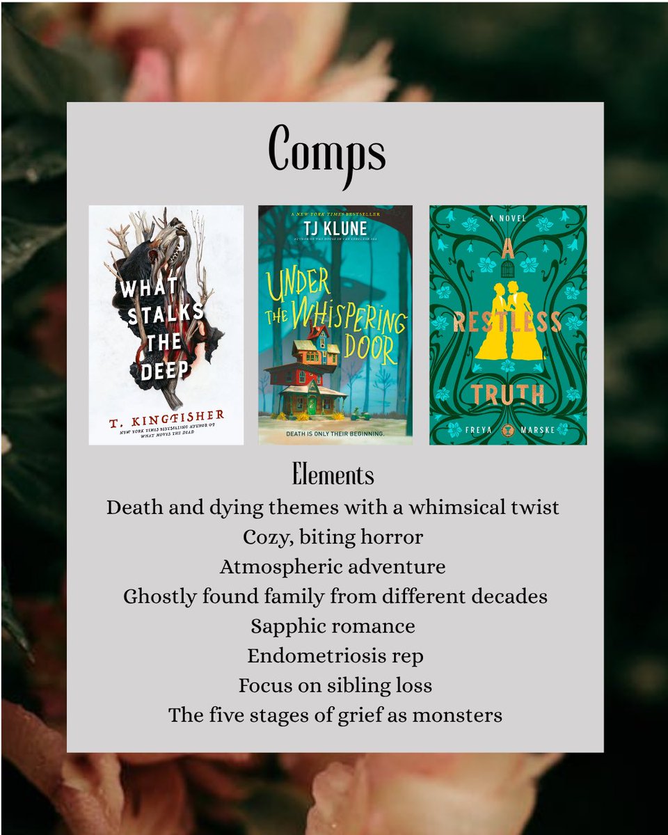 VLBilstein's tweet photo. #editors, explore the five stages of grief on a fantastical, macabre quest through the afterlife in this Over the Garden Wall x Beetlejuice cozy fantasy horror🫀💐 Now on submission! #agented #onsub https://t.co/aqyRRPAU1l