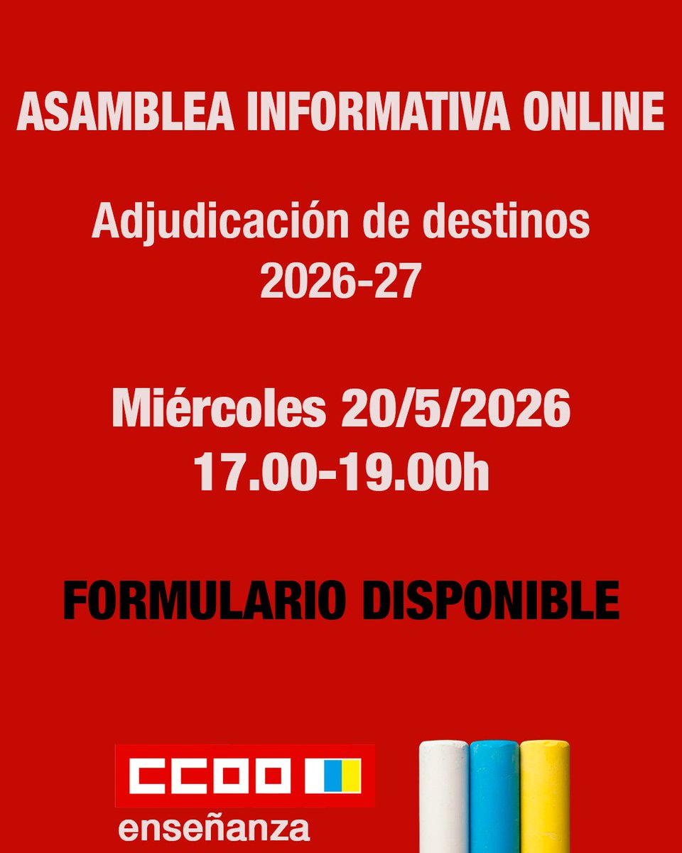 Enseñanza CCOO Canarias 🇮🇨 tweet media