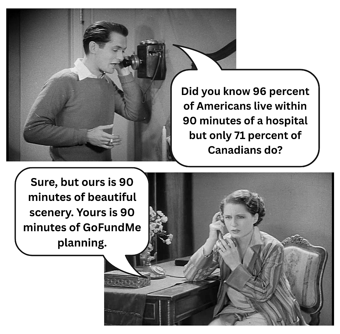 JoeDitzel's tweet photo. Canadian clapback. #humor #comedy #health https://t.co/CxBmucGr32