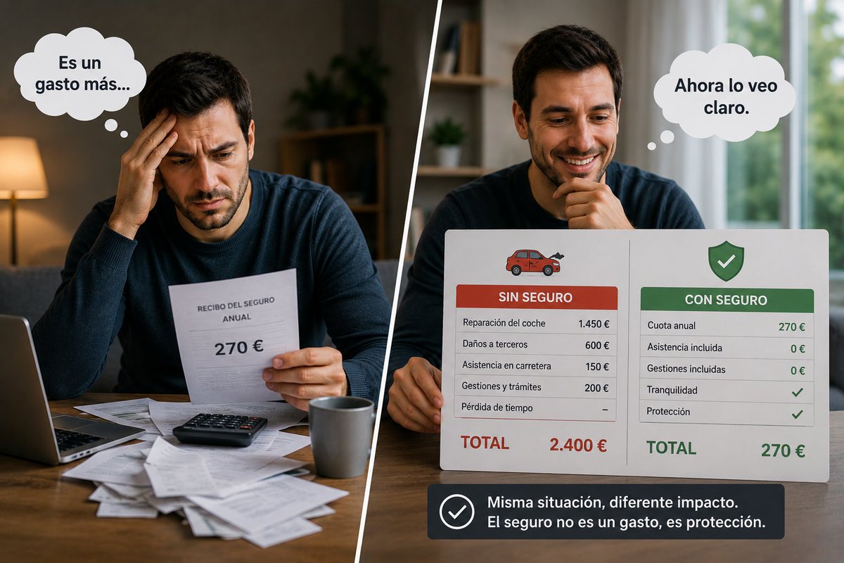 segurmenorca's tweet photo. 💬 Mucha gente piensa que un seguro es un gasto…
hasta que compara eso con el coste real de un problema.

Ahí cambia la perspectiva. https://t.co/8VoSjmup0U