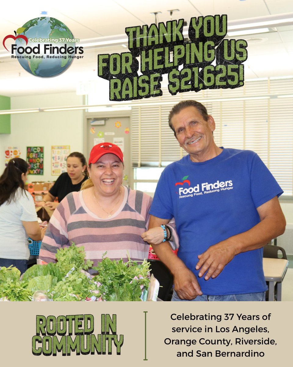 FoodFindersinc's tweet photo. Thank you for helping Food Finders raise $21,625 during our 37th Anniversary campaign!  We were also honored to serve 485 families at our Rooted in Community event on April 25 at Admiral Kidd Park. Special thanks to our presenting sponsor, Servicon Cares. #RootedInCommunity https://t.co/BI142OFKpu