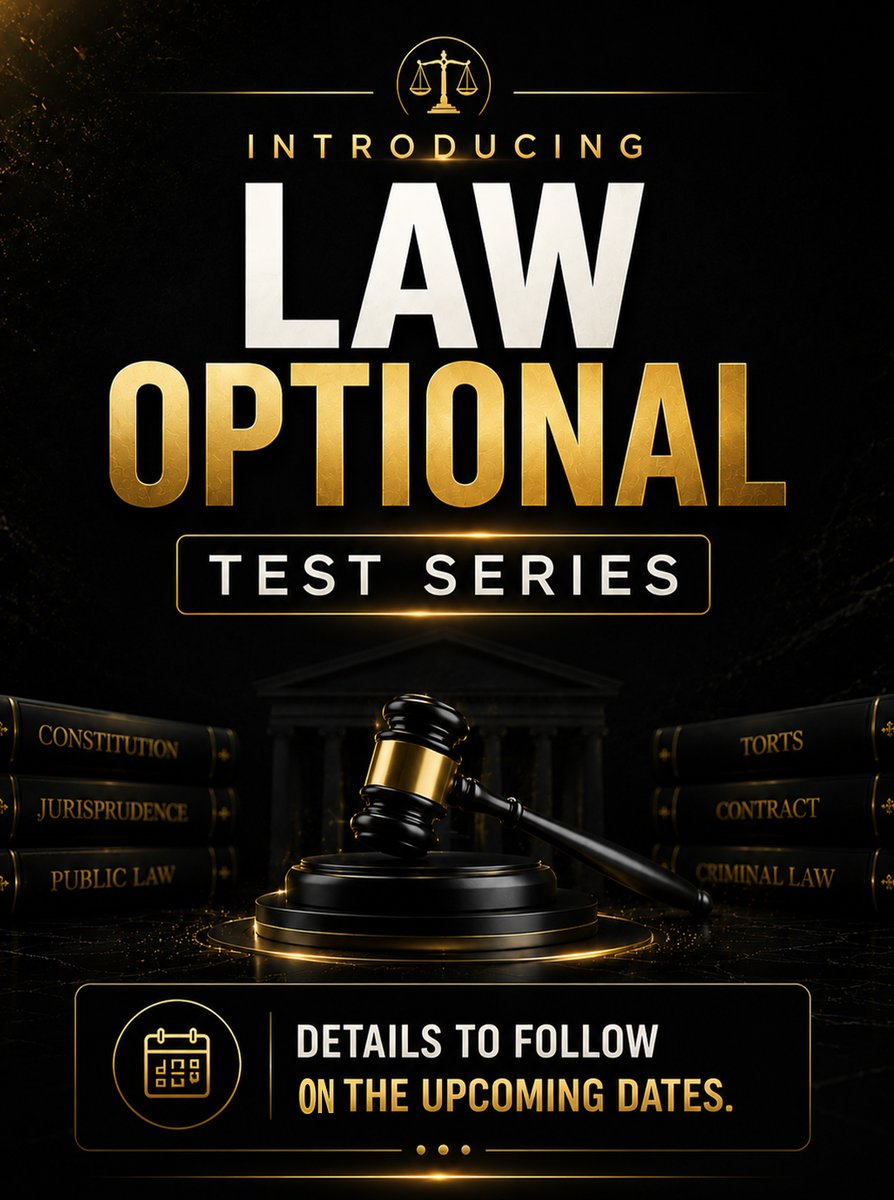 VajiramRavi's tweet photo. A focused step towards stronger preparation.
More details: https://t.co/2Tk5aF0hen
#UPSC #UPSCPreparation #CivilServices #UPSCAspirants #VajiramAndRavi #OptionalSubject #UPSCMains #LawStudents #LawOptional #UPSCLawOptional https://t.co/3sWREK8XfS