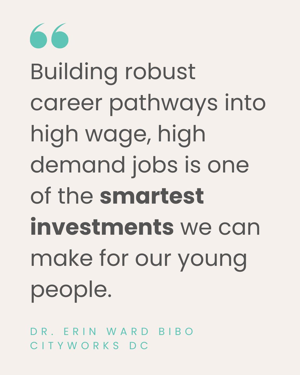 CityWorksDC's tweet photo. Our VP of Strategic Initiatives @erinwardbibo testified before the DC Council Committee of the Whole on the city's FY27 budget, focusing on the education and workforce investments that directly affect DC's young people and the programs serving them: https://t.co/tCIzF4syVC https://t.co/nknxS0EbPL
