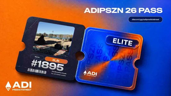 Jack_Ma66's tweet photo. Locked in my ADIPSZN 26 Pass from @Predictstreet ⚡

The first and official prediction market partner of the FIFA World Cup 26™

Predict at the speed of play → https://t.co/gB15jtGoMA https://t.co/PsXv49V050