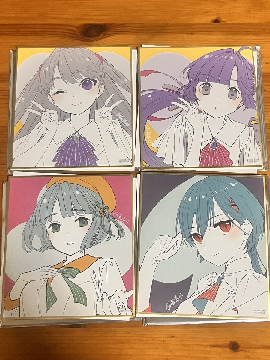 交換 蓮ノ空 入場特典 色紙 譲) 慈、吟子、姫芽、泉 求) 梢 手渡し交換