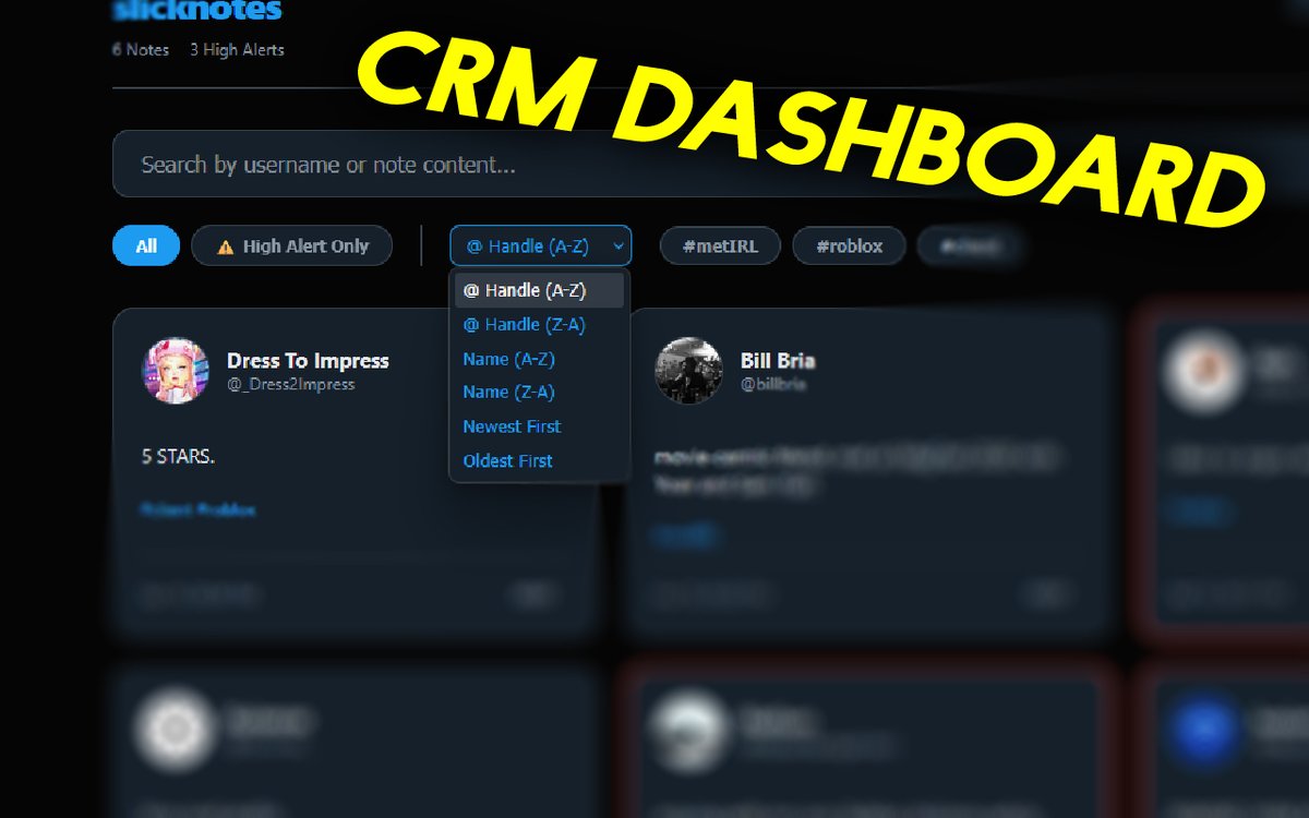 BSlickComposer's tweet photo. Slick Notes for X (Private Notes with a built-in CRM)

Ever wanted a way to remember why you follow thousands of people on this hell site? Well now you can!

Someone ask if you know anyone with a specific skill, but now you can't remember who? Now you can!

Links are below! https://t.co/AMZpezBYEw